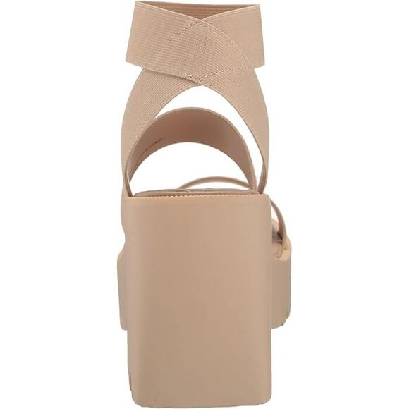 Madden Girl Women's Temple Lug Sole City Sandals, Sand Stretch Size 9M - Picture 4 of 6